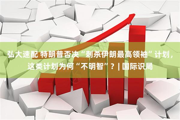 弘大速配 特朗普否决“刺杀伊朗最高领袖”计划，这类计划为何“不明智”？| 国际识局