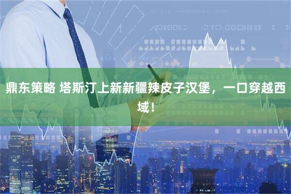 鼎东策略 塔斯汀上新新疆辣皮子汉堡，一口穿越西域！