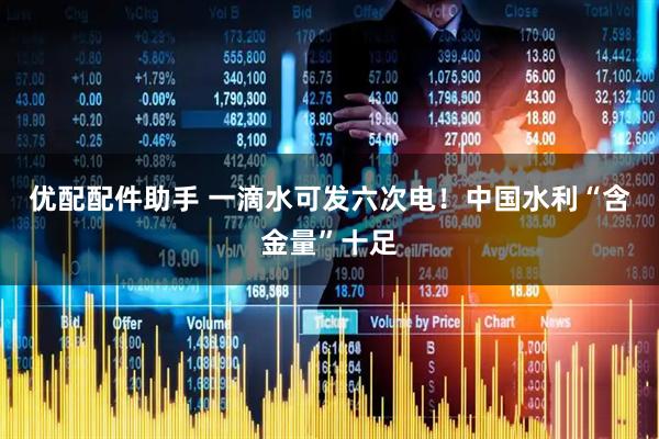 优配配件助手 一滴水可发六次电!中国水利“含金量”十足